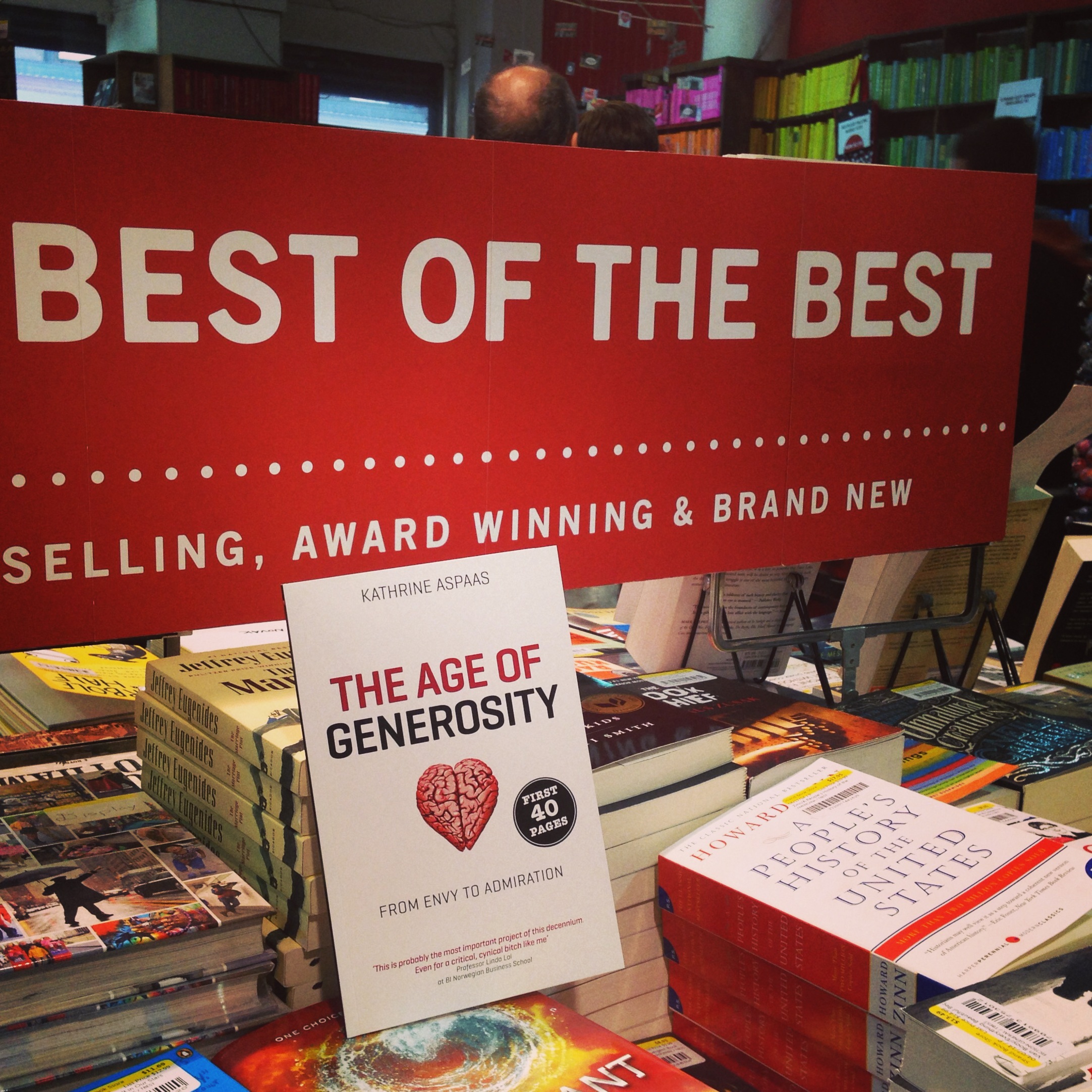 Geriilja-markedsføring hos legendariske Strand Bookstore på Broadway. Ganske så frekt - og veldig moro!